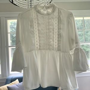Goodnight Macaroon Size L Embroidered Blouse Top